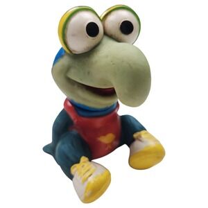Vintage 1984 Hasbro Muppet Babies Gonzo Figure Rubber Collectible Toy 4.5"